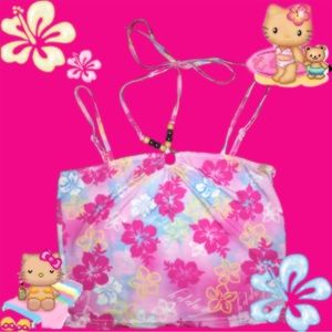 [SOLD]Floral Print Ring Linked Cami Top